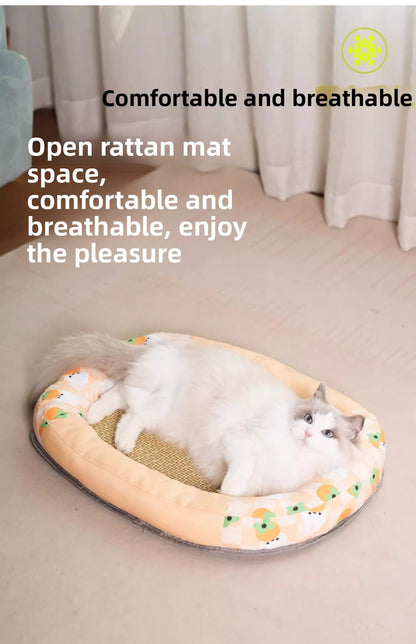 Summer Special Pet Cooling Pad Oval Track Thick Dog Bed Pet Essentials