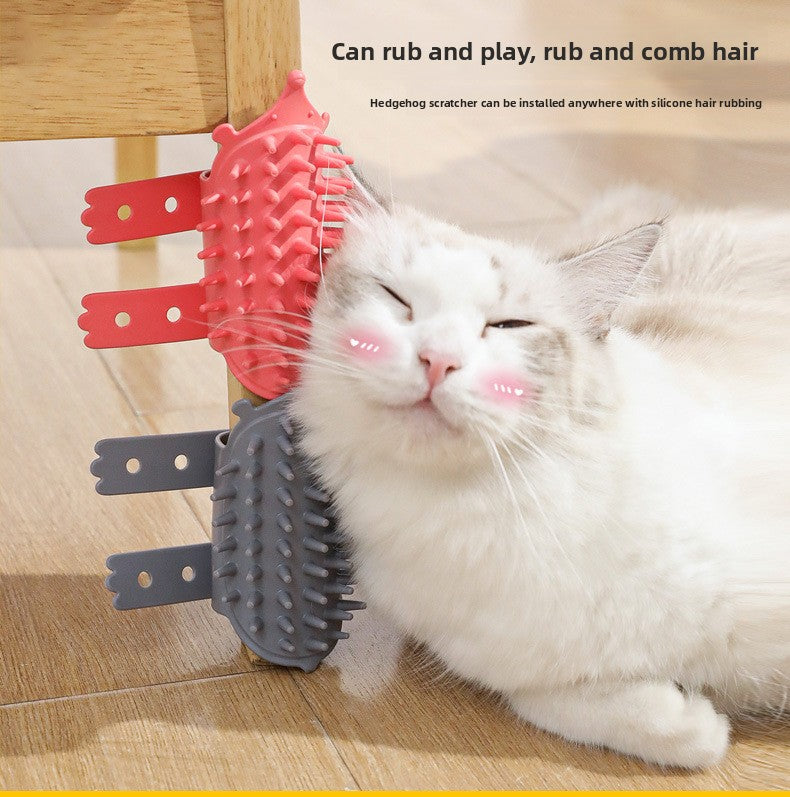 Cat Soft Rubber Corner Table Scratcher with Itch Relief Massage