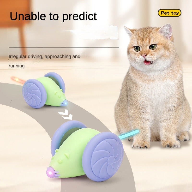 Cat toys self-high to relieve boredom Electric mouse running sports car Automatic cat teaser stick laser