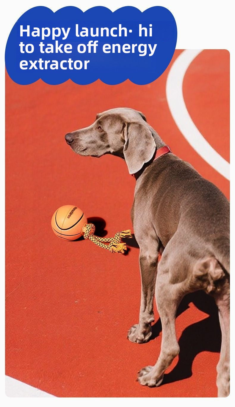 Smart Electric Dog Teaser Toy Rotating Basketball Interactive Durable Chew Fun Plaything
