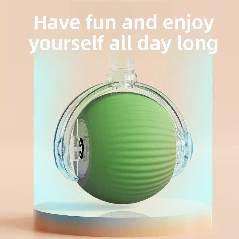 Rechargeable Automatic Cat Toy Ball with Variable Speed Smart Motion for Cats Interactive Self Play Pet Entertainment Teaser Ball