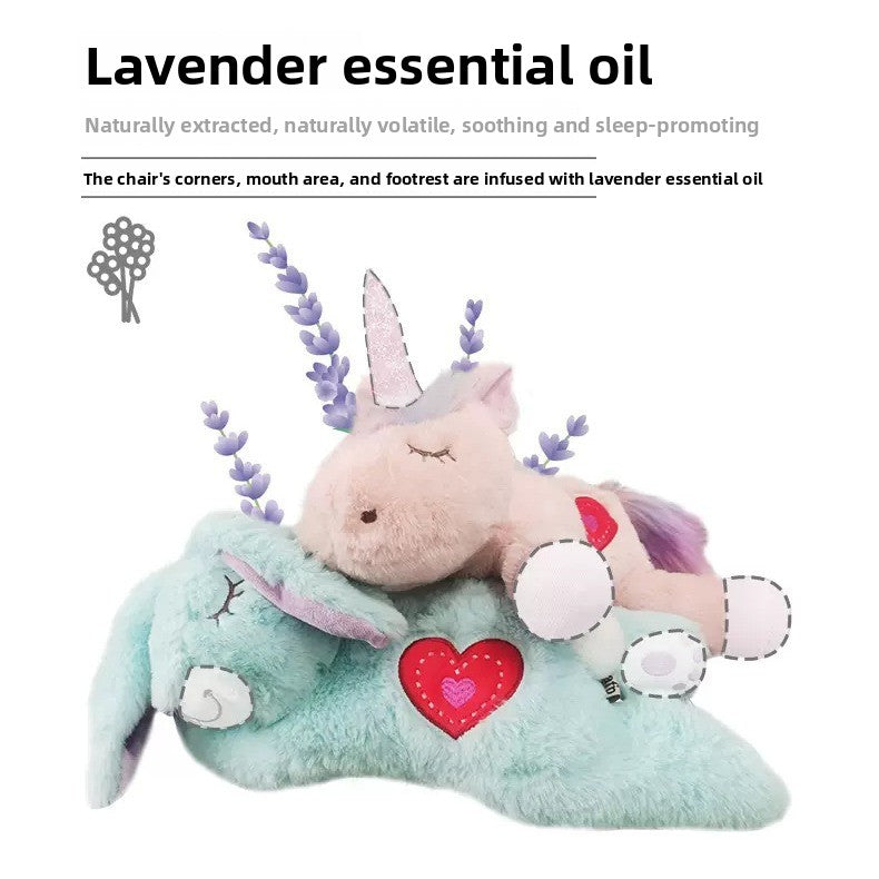 Durable Pet Comfort Pillow Puppy Shape with Simulated Heartbeat Warm Plush Sound Toy