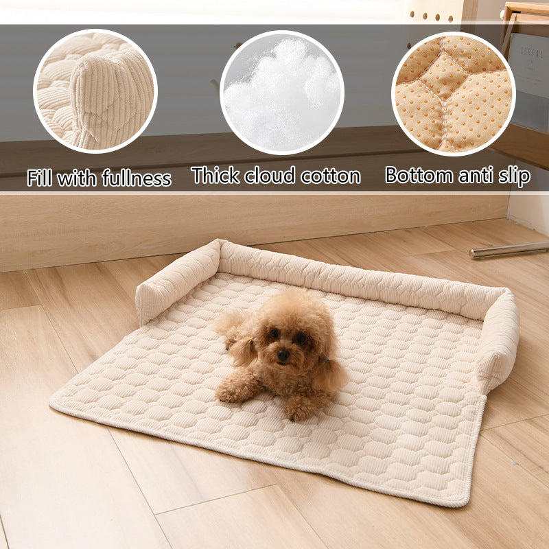 Premium Thickened Pet Sofa Cushion Non-Slip Dog Bed Cat Bed Washable Anti Scratch Furniture Protector for Large Medium Dogs Cats