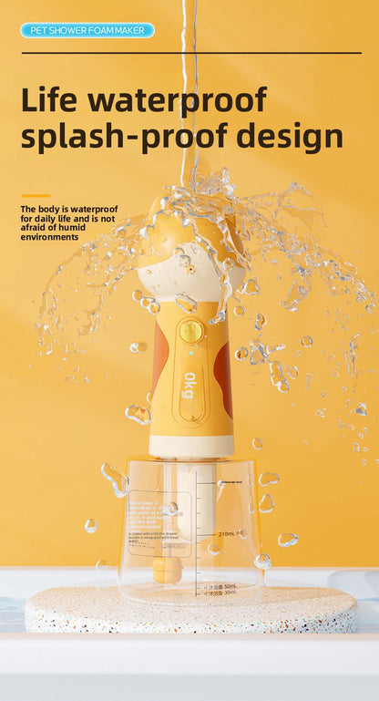 Smart Pet Bubble Machine with Cute Deer Look for Dog Cat Shower