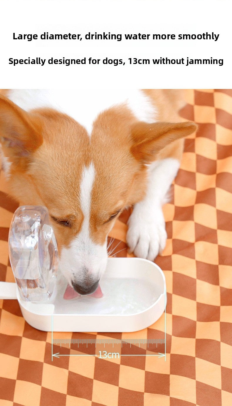 Portable Hanging Dog Water Bottle with Two-in-One Food Cup for Outdoor Travel Wholesale