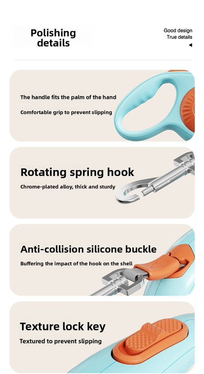 Anti-Escape Automatic Retractable Leash for Dogs Cats Walking Supplies