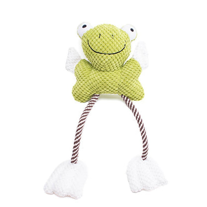 Sound Pet Toy Dog Toy Indestructible Frog Duck Cotton Rope Boredom Relief Interactive Dog Toy