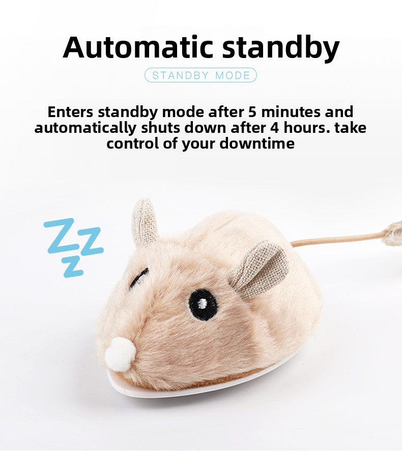 Smart Electric Mouse Cat Toy for Self Play USB Rechargeable