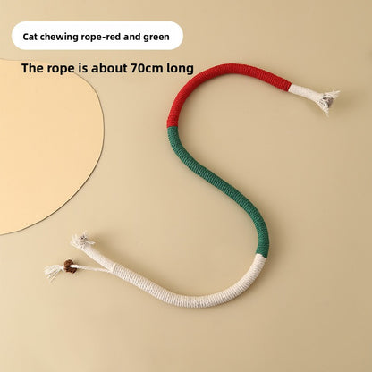 Cat Self-Entertainment Chew Rope Teeth Cleaning Artifact
