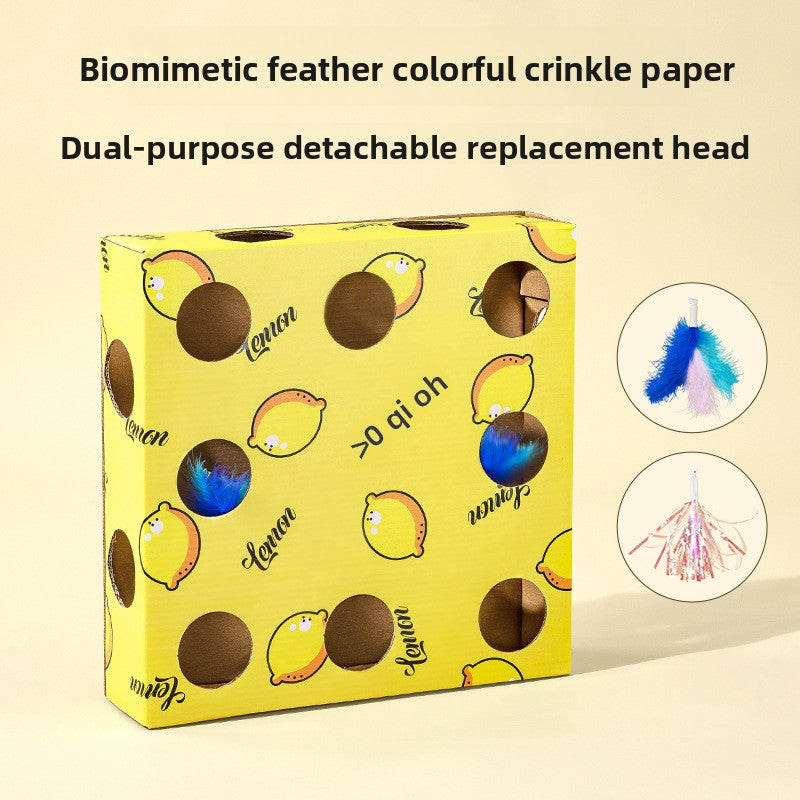 Interactive Electric Cat Toy Wand with Automatic Motion Intelligent Teaser for Boredom Relief and Energy Consuming Playtime Fun for Indoor Cats