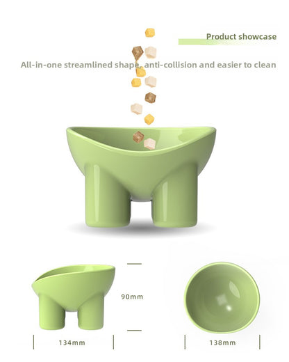 Elephant Leg Macaron Color Anti-Slip Cat Food Bowl Elevated Scientific Feeding