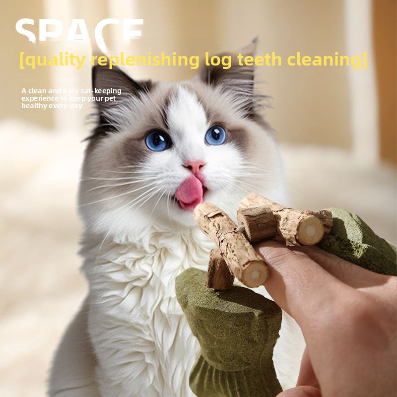 Wooden Fish Bone Teeth Cleaning Stick for Cats