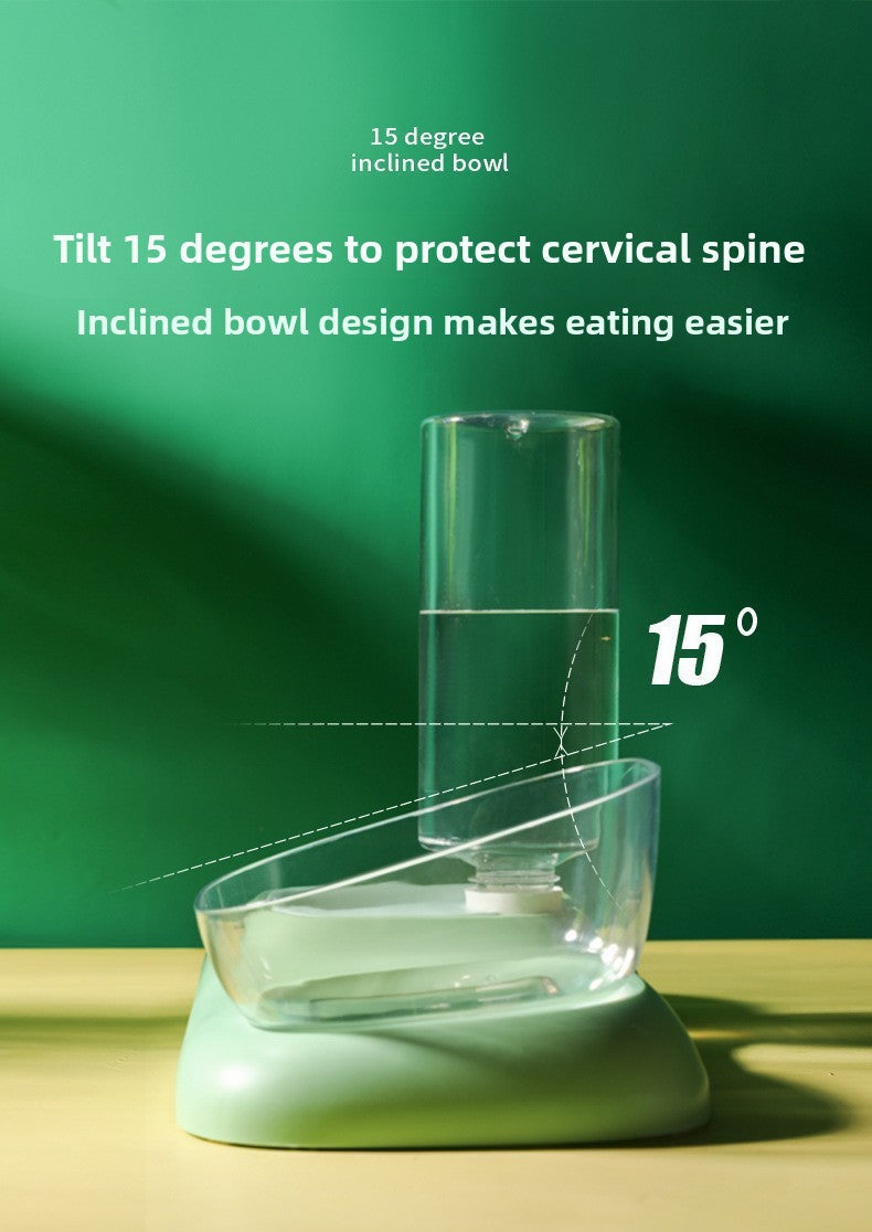 Dog Cat Automatic Refill Water Food Feeder Bowl Pet Supplies Dish Set