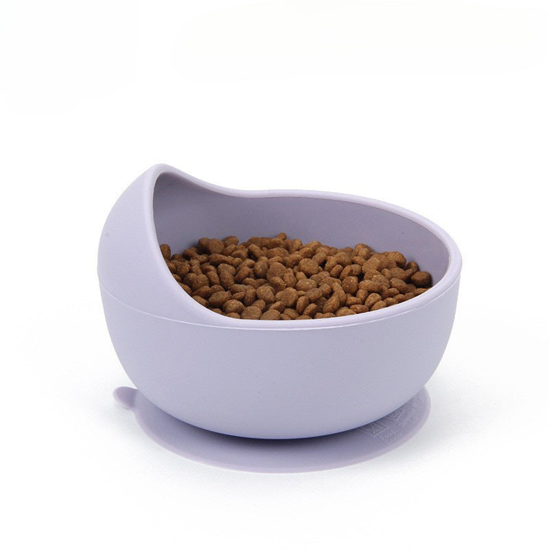 Pet Bowl Double Bowl Food Grade Silicone Cat and Dog Bowl Slow Food Bowl Slow Food Bowl Small Stainless Steel Dog Bowl Pet Supplies