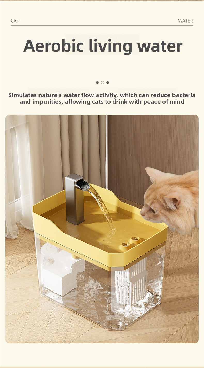 Automatic Cat Water Fountain 2L Large Capacity Smart Pet Water Dispenser with Filter for Fresh Circulating Water and Quiet Pump
