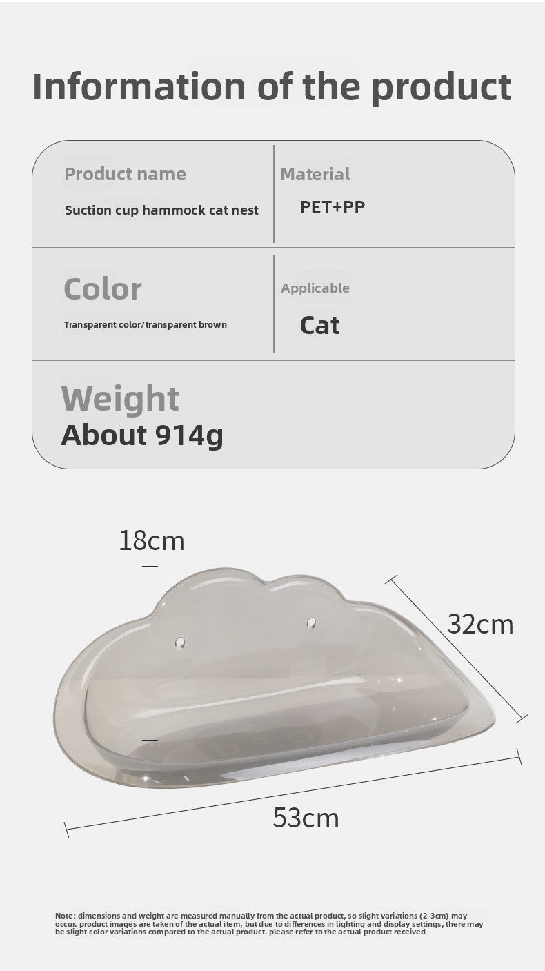 Pet Bubble Suction Cup Hanging Hammock Cat Bed for Window