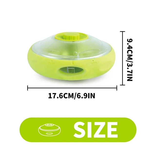 UFO Shaped Pet Interactive Snack Dispenser Dog Slow Feeder Training Toy