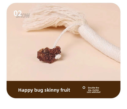 Cat Teaser Chew Rope Toy Self Fun Boredom Easing Teeth Grinding Wand Accessory