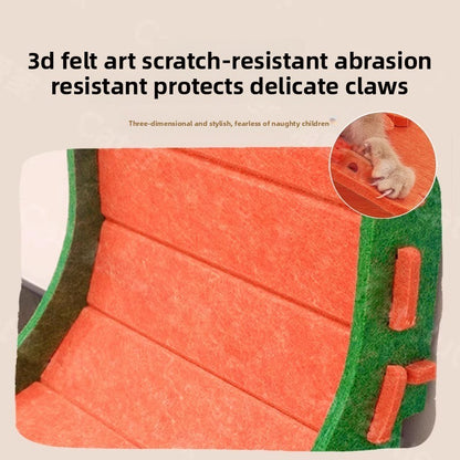 Large Felt LShaped Vertical Cat Scratching Board WearResistant Detachable Toy