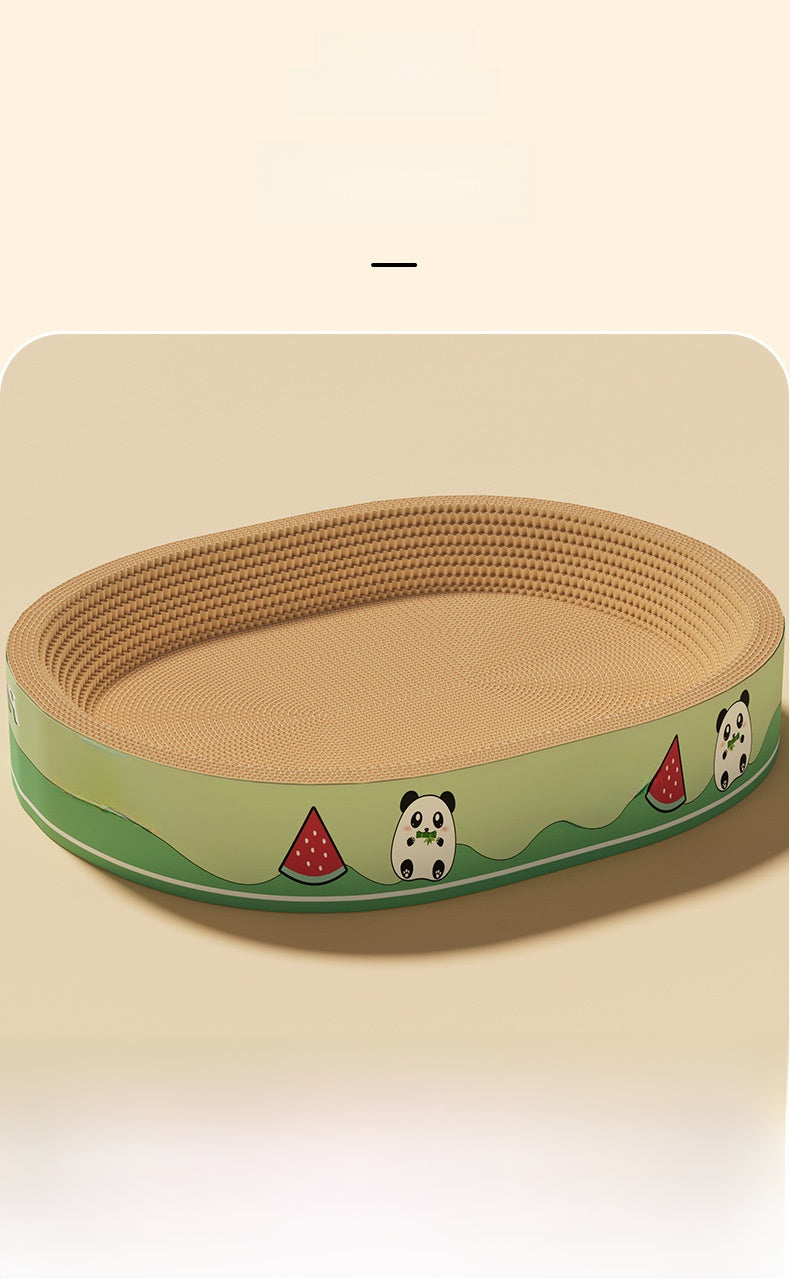 Round Cat Scratching Board Durable Non-Shedding Oval Cat Scratching Basin Extra Large All-Season Cat Bed Cat Claw Board Scratch-Resistant