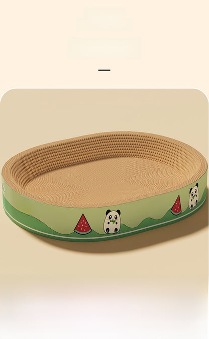 Round Cat Scratching Board Durable Non-Shedding Oval Cat Scratching Basin Extra Large All-Season Cat Bed Cat Claw Board Scratch-Resistant