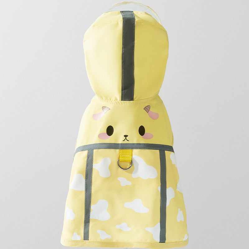 Waterproof Pet Raincoat Full Coverage Four Legged Design for Small and Medium Dogs Summer Outdoor Adventure Cartoon Teddy Dog Clothes