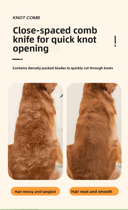 New Double-Sided Thinning Pet Knot-Opening Comb for Dog Cat Wholesale