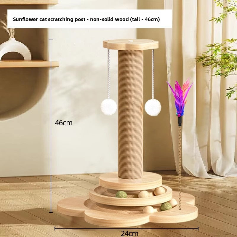 WearResistant Sisal Cat Scratching Post Board Toy for Vertical Climbing Boredom Relief