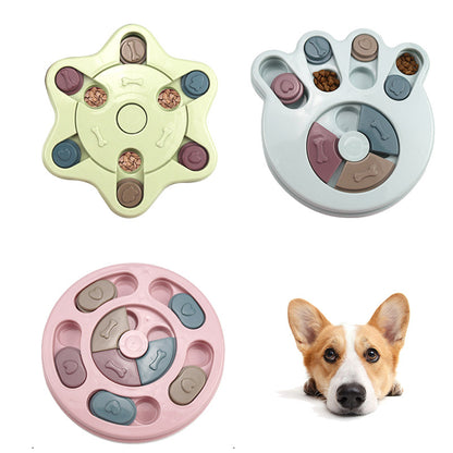 Interactive Pet Dog Puzzle Slow Feeder Leak Proof Durable Dog Bowl