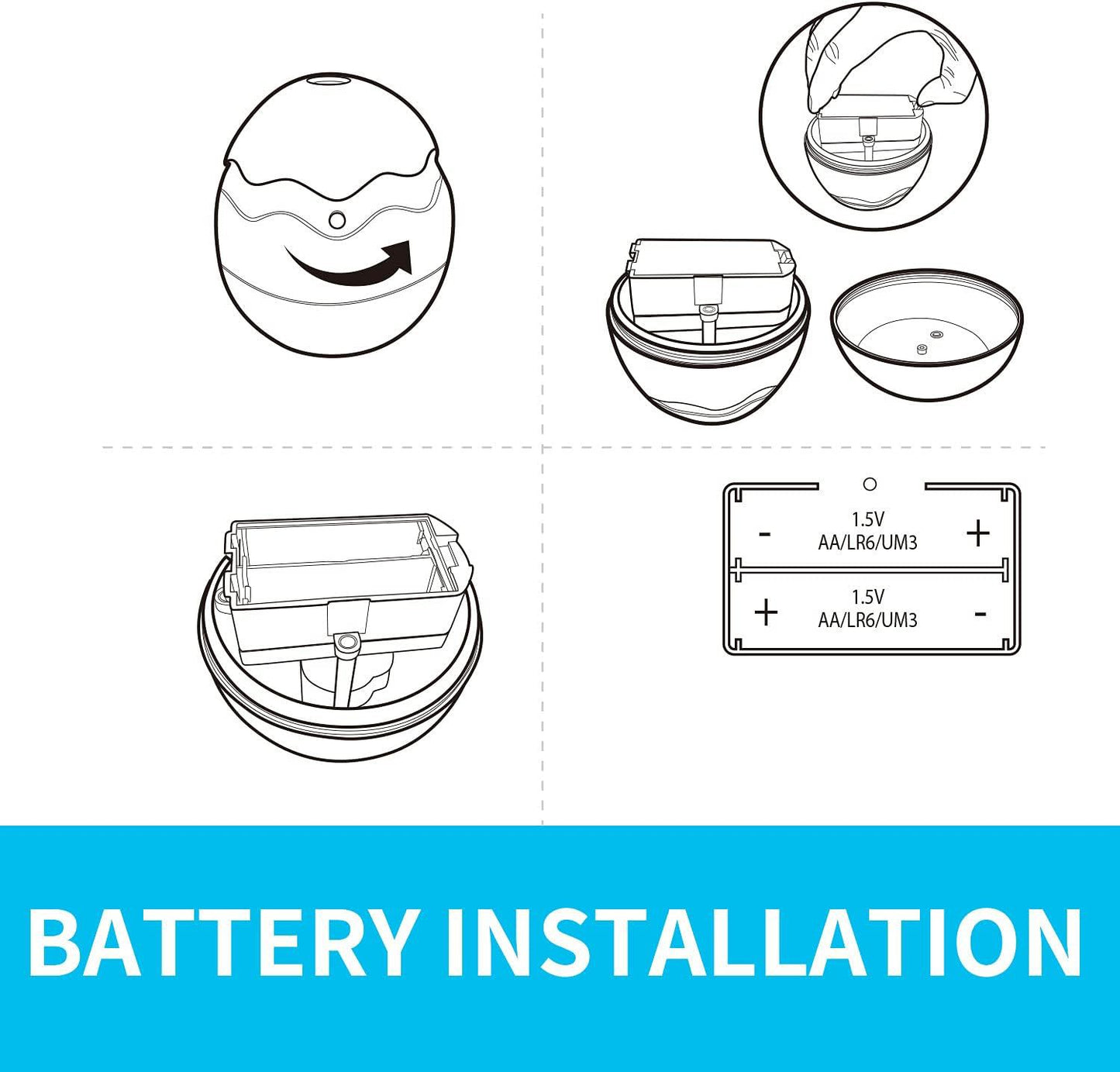 Cat Interactive Irregular Moving Dinosaur Egg Auto 360-Deg Rotating Toy