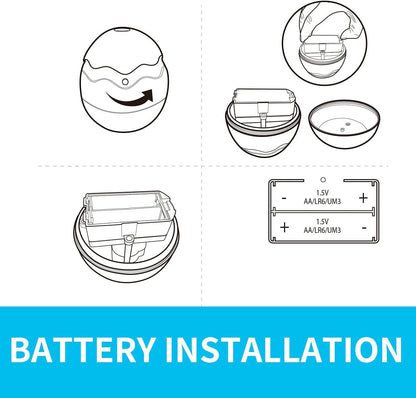 Cat Interactive Irregular Moving Dinosaur Egg Auto 360-Deg Rotating Toy