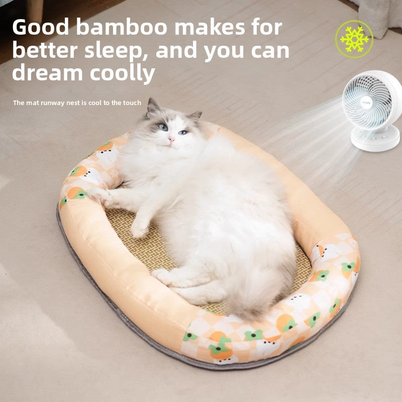 Summer Special Pet Cooling Pad Oval Track Thick Dog Bed Pet Essentials