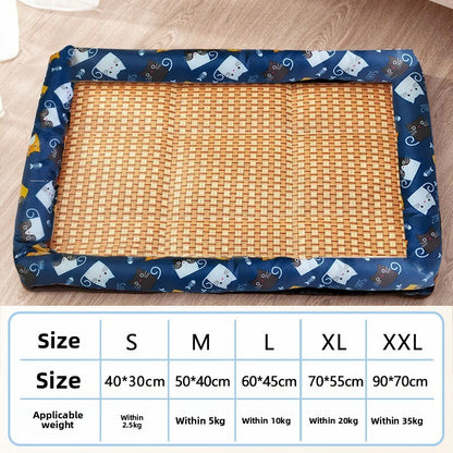 AllSeason Pet Cooling Mat Pad for Dogs Cats Summer WearResistant Bed Essentials