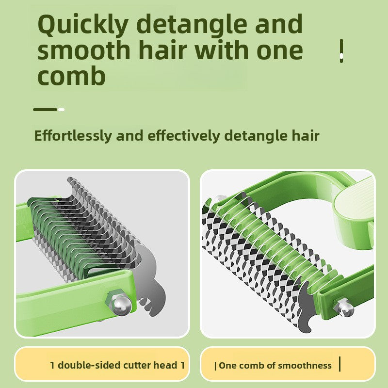 New Double-Sided Thinning Pet Knot-Opening Comb for Dog Cat Wholesale
