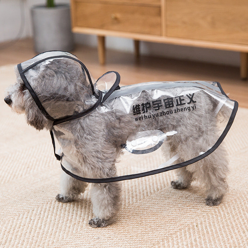 Waterproof Pet Raincoat Full Coverage Four Legged Design for Small and Medium Dogs Summer Outdoor Adventure Cartoon Teddy Dog Clothes