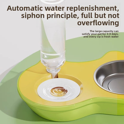 Automatic Drinking Stainless Steel Pet Bowl Double Set for Cats and Dogs
