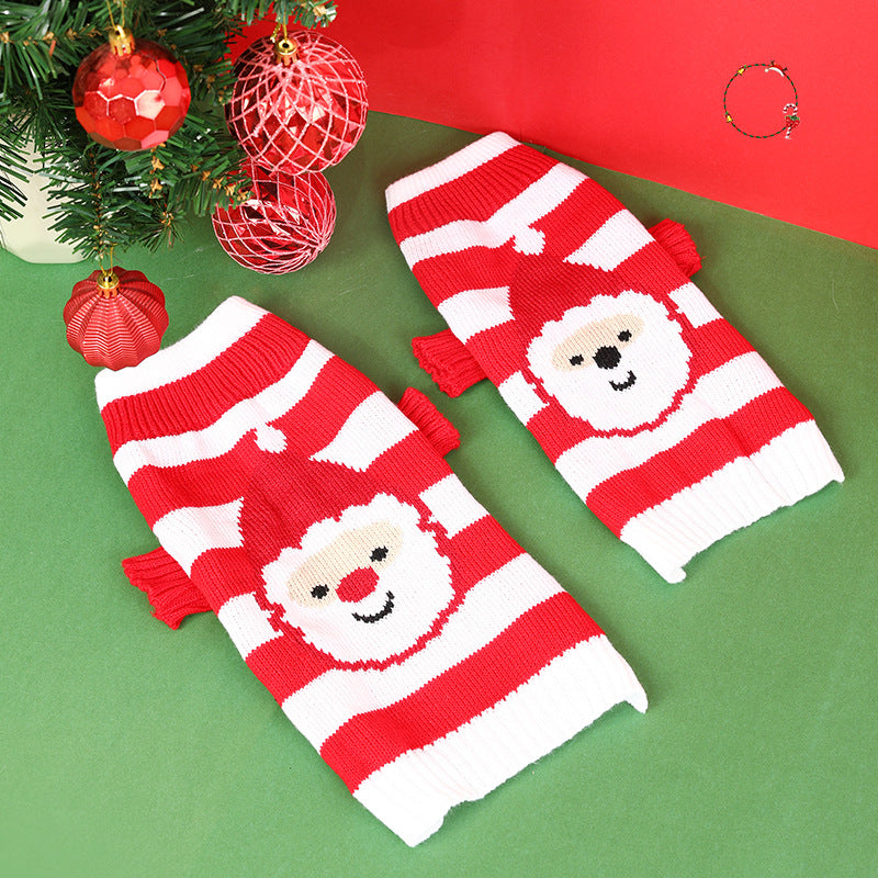 Pet Clothes Christmas Knitwear High Quality Dog Clothes Cat Clothes plus-Sized Thickened