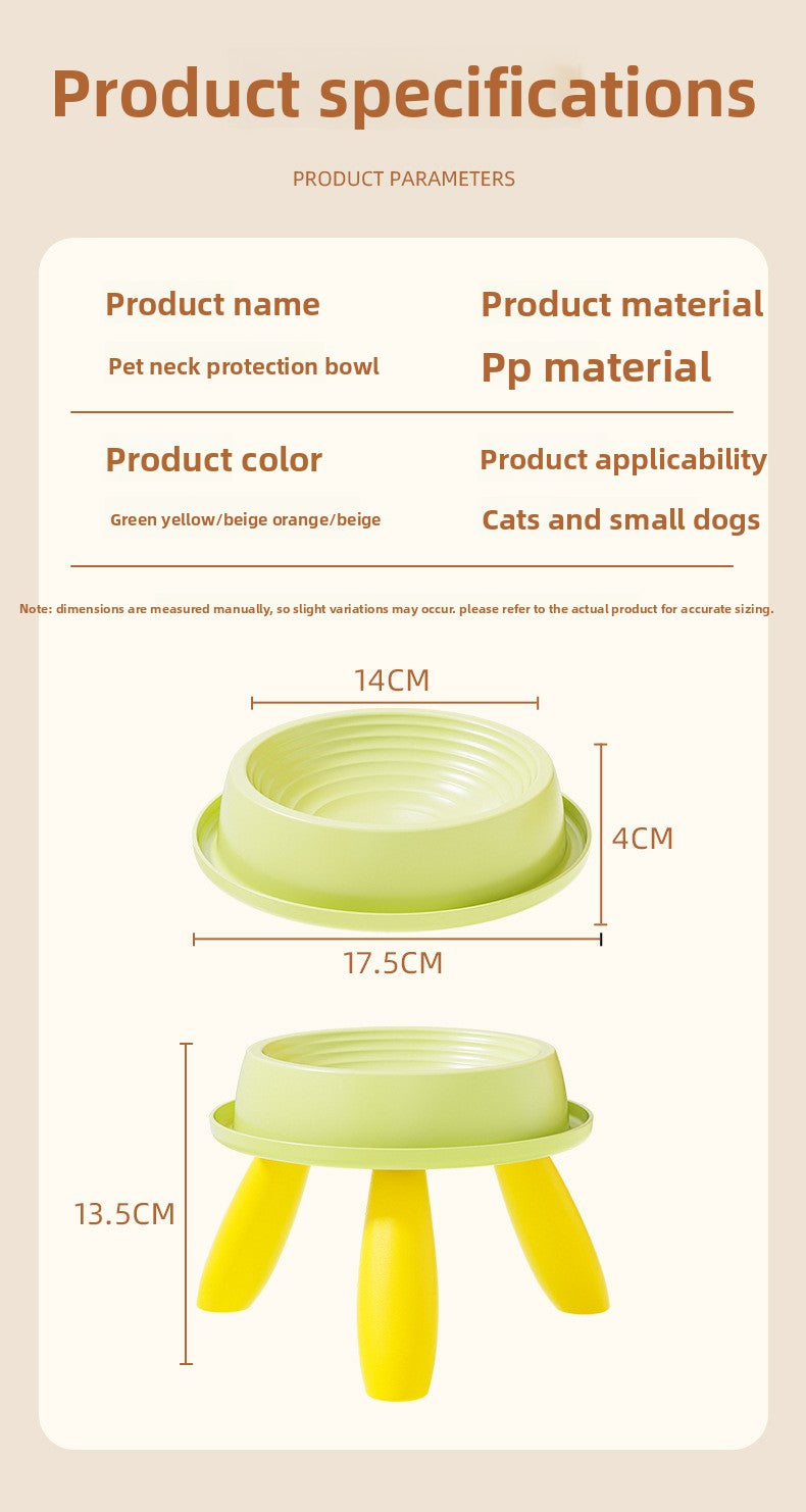 Elevated Pet Bowl for Cats and Dogs High Stand Design Protects Neck Prevents Spill and Slip Durable Anti Vomiting Feeding Bowl for Small Medium Large Pets
