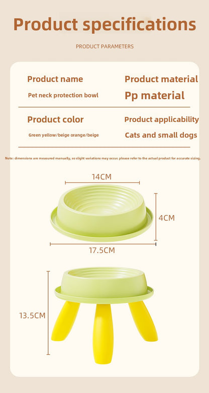 Elevated Pet Bowl for Cats and Dogs High Stand Design Protects Neck Prevents Spill and Slip Durable Anti Vomiting Feeding Bowl for Small Medium Large Pets