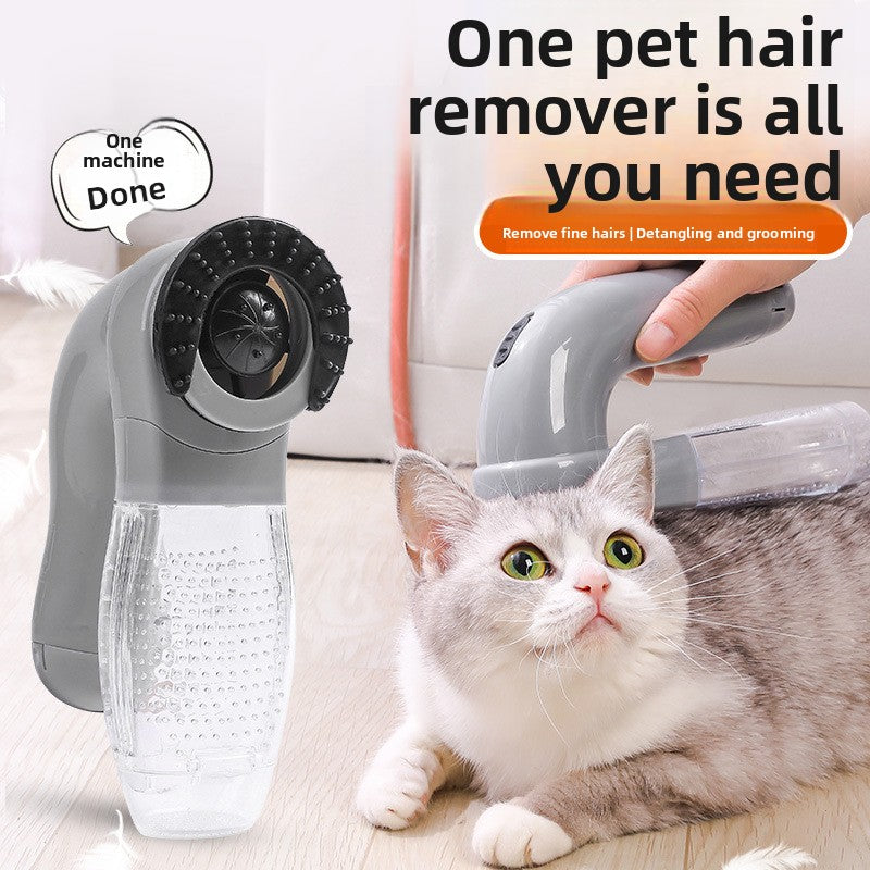 Portable Electric Pet Hair Remover Vacuum Cleaner for Cats and Dogs Rechargeable Handheld Grooming and Massage Tool for Home Car Furniture