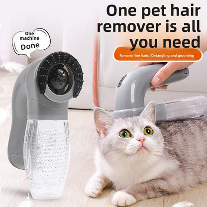 Portable Electric Pet Hair Remover Vacuum Cleaner for Cats and Dogs Rechargeable Handheld Grooming and Massage Tool for Home Car Furniture
