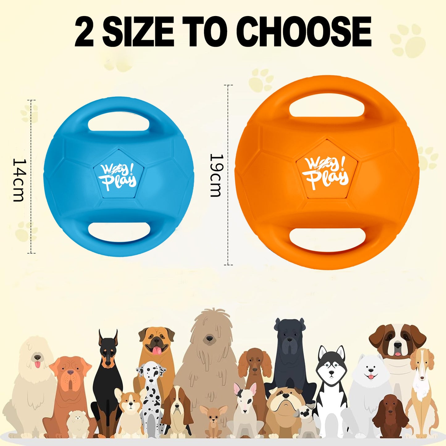 Squeaky Interactive Ball for Dogs Outdoor Tug of War Fun Teeth Cleaning Chew Toy