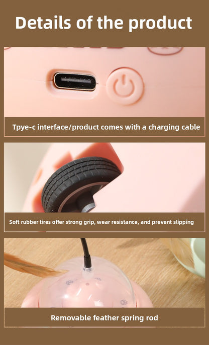 Rechargeable Electric Cat Toy Teaser Wand Laser Light Infrared Entertainment