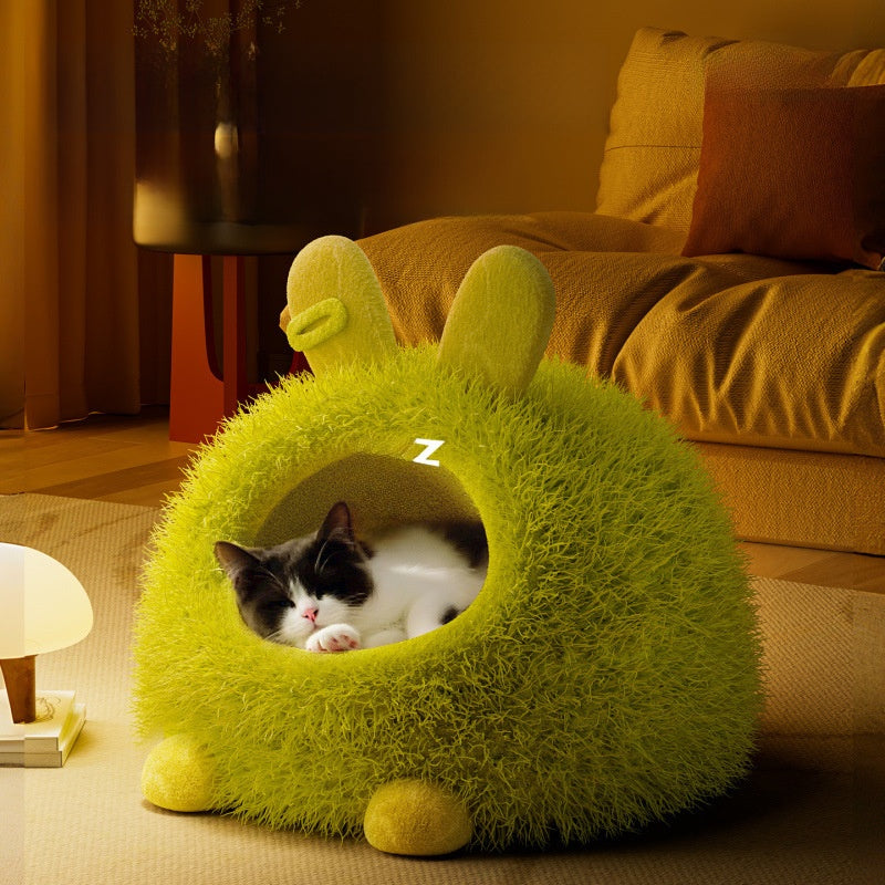 Cat House Winter Thickened Enclosed Safe Winter Warm Cold-Proof Tent House Sleeping Bag for Kittens and Small Dogs