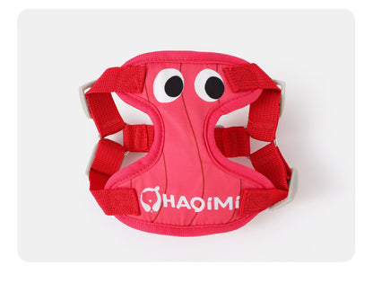 Big Eyes Cute Dog Harness and Leash Set Anti Escape Reflective Adjustable Chest Strap for Small Dogs Outdoor Travel Walking