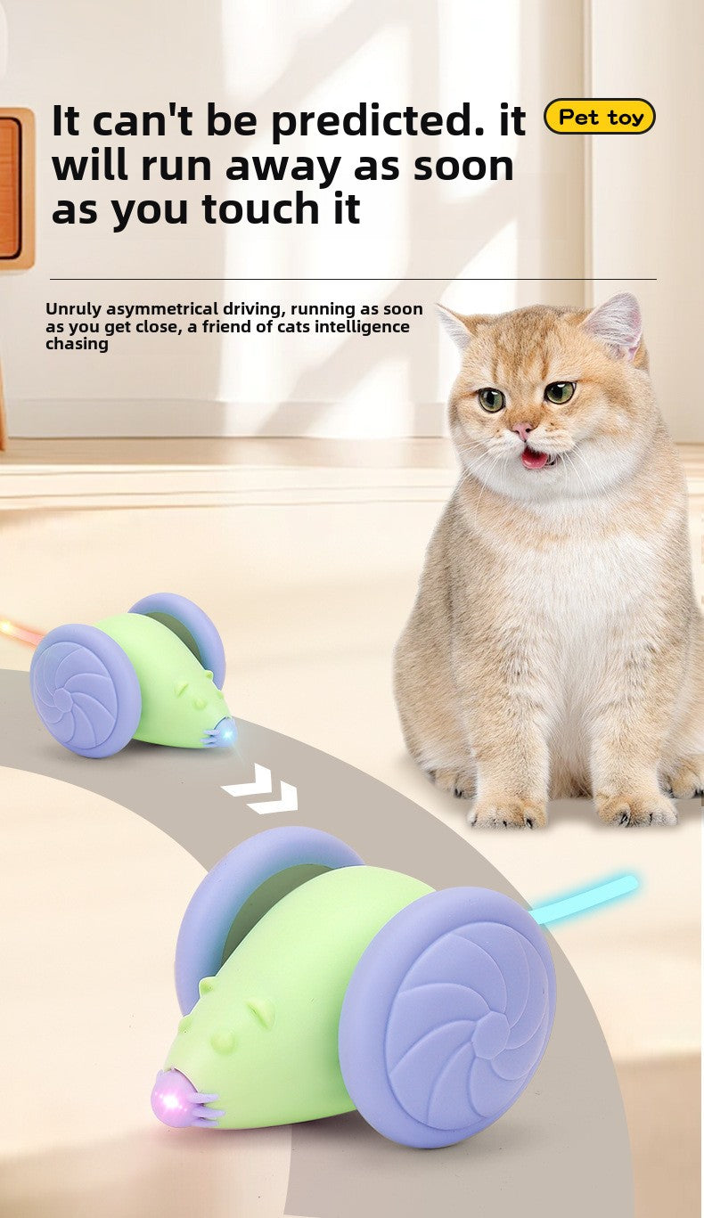 Pet Electric Toy Racing Car Mouse Laser Teaser Stick Self-entertainment Cat Artifact