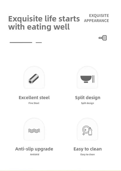 Slanted Mouth Pet Bowl Double Design Automatic Drinking Anti Choke Dog Cat Bowl