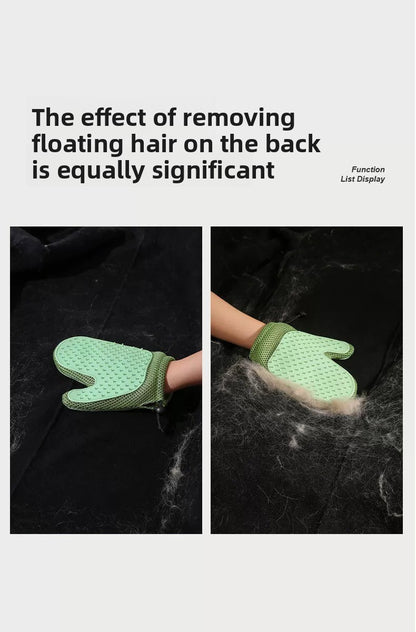 Pet Grooming Gloves Brush Dog Cat Shedding Hair Removal Cleaning Essential Supplies
