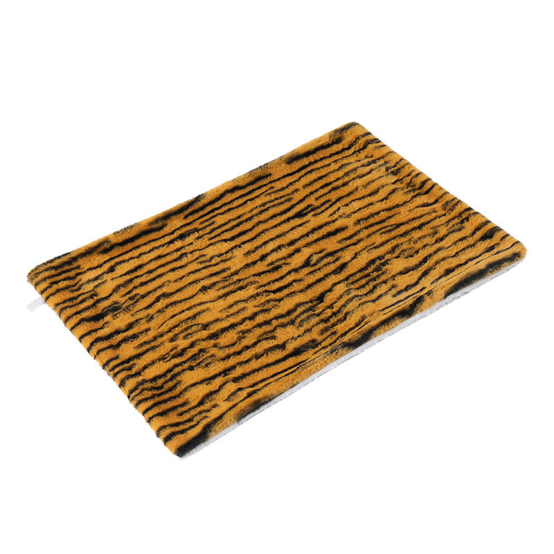 Pet Thickened Fleece Winter Tiger Stripe Zebra Print Pet Blanket Dog Cat Bed