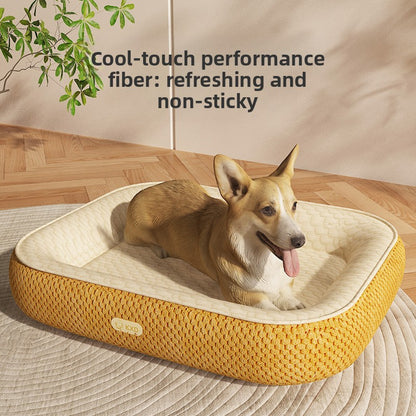 Ice Bean Dog Cat Bed New Summer Cool Mat Universal Pet Car Bed All Season